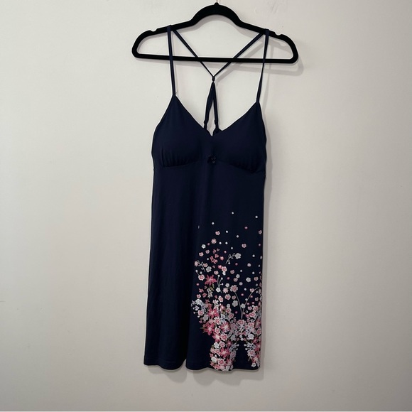 La Vie en Rose Women’s Navy Floral Nightgown & Robe Set Size L comfy Sleepwear - Picture 3 of 12